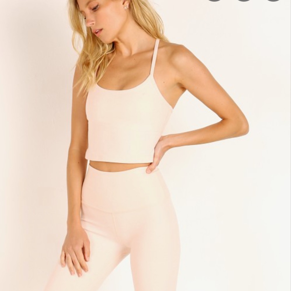 Beyond Yoga Spacedye Slim Cropped Tank Pink Blush